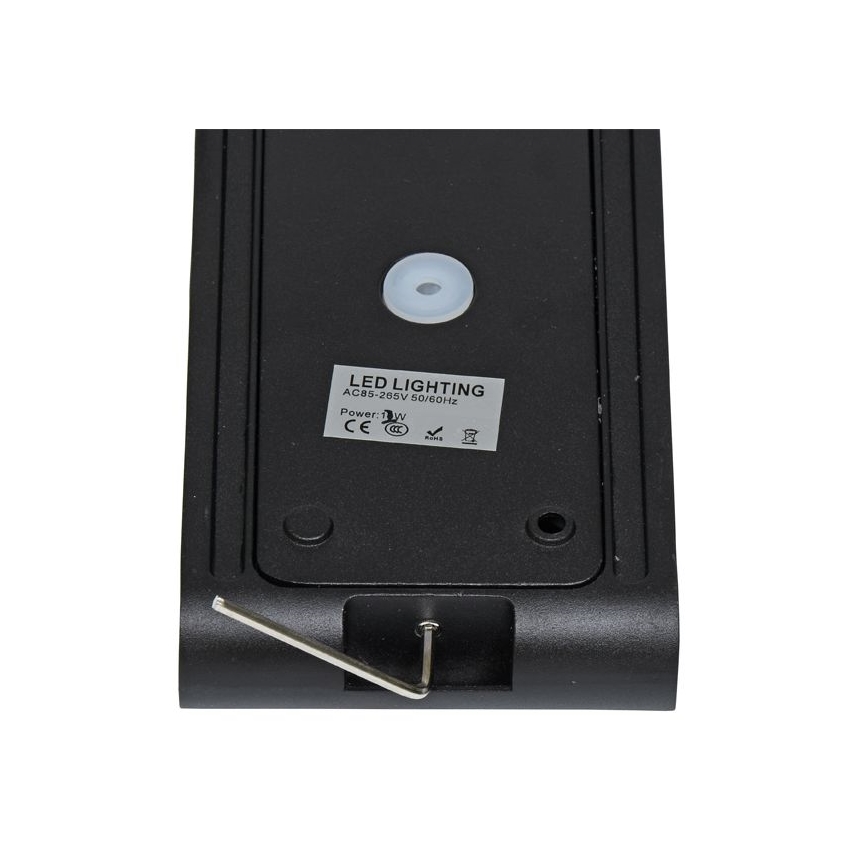 LED Väli seinavalgusti BRICK 2xLED/6W/230V 3000/4000/6500K IP65 must