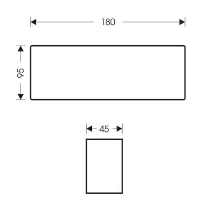 LED Väli seinavalgusti BRICK 2xLED/6W/230V 3000/4000/6500K IP65 must