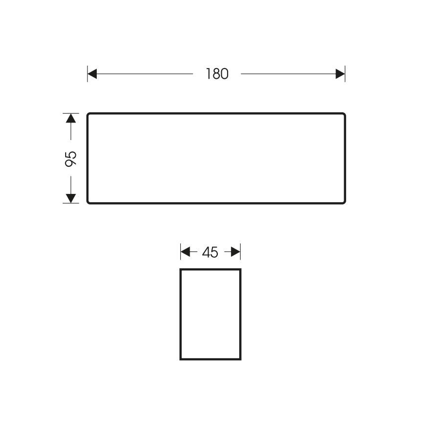 LED Väli seinavalgusti BRICK 2xLED/6W/230V 3000/4000/6500K IP65 must