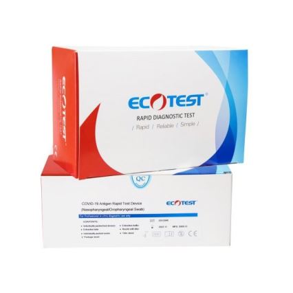 ECOTEST RAPID - Antigeeni kiirtest COVID-19, pakis 20 tk