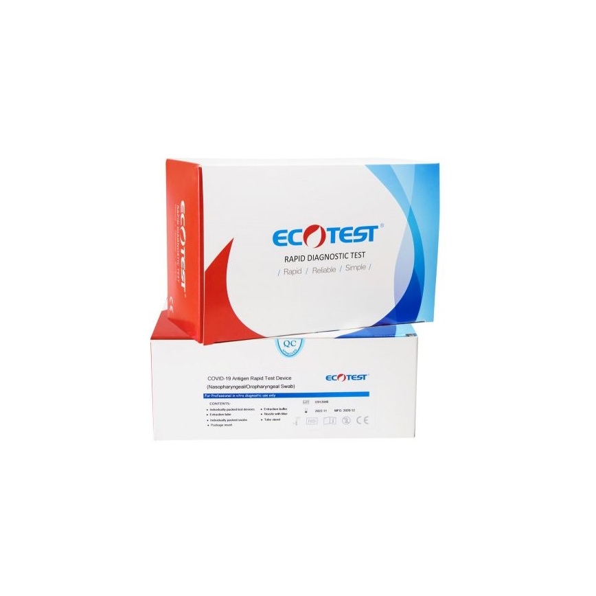 ECOTEST RAPID - Antigeeni kiirtest COVID-19, pakis 20 tk