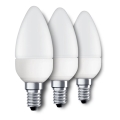Eglo 10697 - KOMPLEKT 3x LED Pirn E14/4W/230V 320lm küünal 3000K