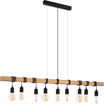 Eglo 182429 - Rippvalgusti kaabliga TOWNSHEND 9xE27/60W/230V