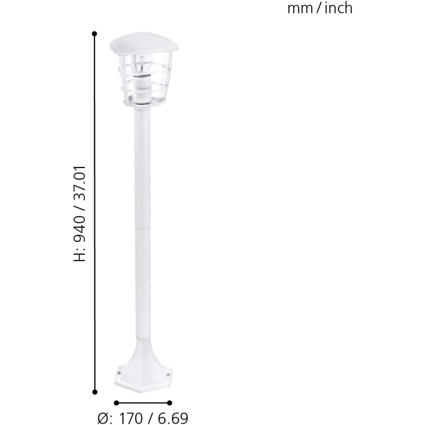 Eglo 18799 - LED välisvalgusti ALORIA 1xE27/8,5W/230V IP44 valge