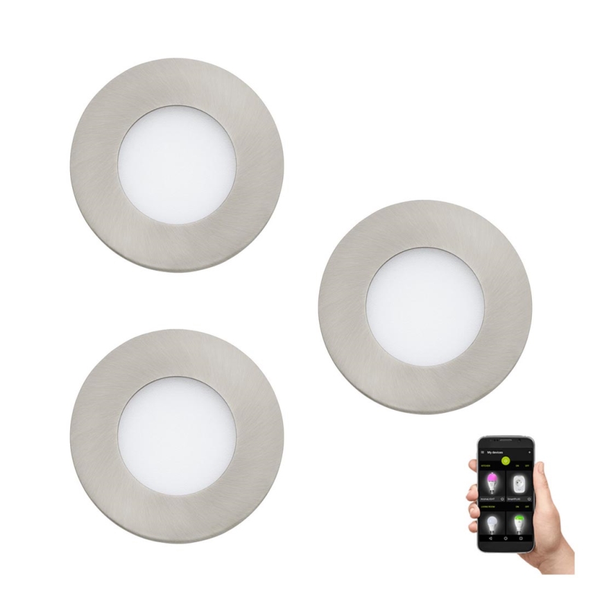 Eglo - 3-osaline LED hämardatav vannitoa valgusti FUEVA-Z 2,8W/230V IP44 läbimõõt 8,5 cm