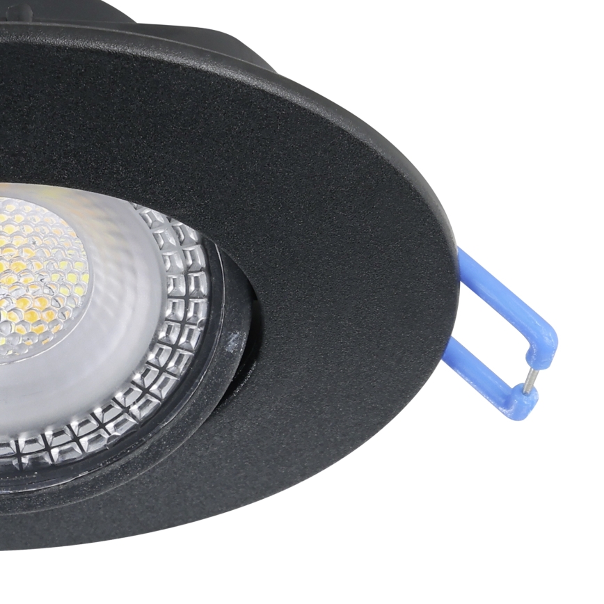 Eglo - Komplekt 3x LED süvistatavaid laevalgusteid LED/4,9W/230V 2700/4000/6500K ø 9 cm must