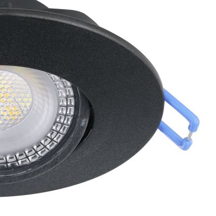 Eglo - komplekt 7× LED sisseehitatud laevalgustit, 4,9 W, 230 V, 2700/4000/6500 K, Ø 9 cm, must