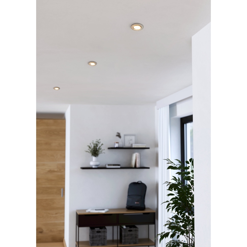 Eglo - Komplekt 3× lae sisse paigaldatavat LED-valgustit LED/4,9W/230V 2700/4000/6500K läbimõõt 9 cm mattkroom