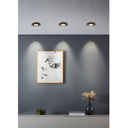 Eglo - KOMPLEKT 7× LED süvistatavat laevalgustit LED/4,9 W/230 V 2700/4000/6500 K läbimõõt 9 cm mattkroom