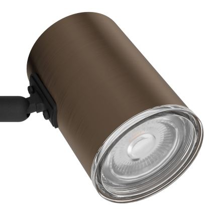 Eglo - Vannitoa seinaspott 1xGU10/5W/230V IP44 must/pruun