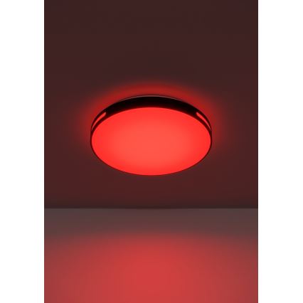 Eglo 300687 - LED RGBW hämardatav laevalgusti MONTEGRANARO-Z LED/18,5W/230V 2700-6500K läbimõõt 39,4 cm must + kaugjuhtimispult