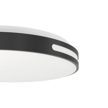 Eglo 300687 - LED RGBW hämardatav laevalgusti MONTEGRANARO-Z LED/18,5W/230V 2700-6500K läbimõõt 39,4 cm must + kaugjuhtimispult