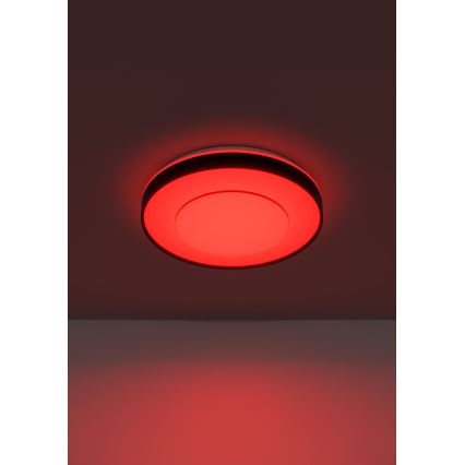Eglo 300688 - LED RGBW hämardatav laevalgusti MONTERIGGIONI-Z LED/18,5W/230V 2700-6500K läbimõõt 38,4 cm must + kaugjuhtimispult