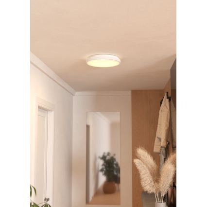 Eglo 300689 - hämardatav LED RGBW laelamp MONTARELLINO-Z LED/18,5W/230V 2700-6500K läbimõõt 38,7 cm valge + kaugjuhtimispult