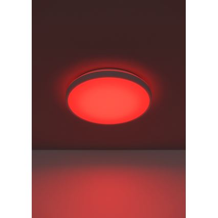 Eglo 300689 - hämardatav LED RGBW laelamp MONTARELLINO-Z LED/18,5W/230V 2700-6500K läbimõõt 38,7 cm valge + kaugjuhtimispult
