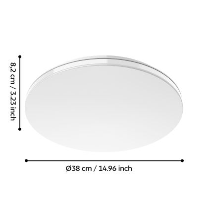 Eglo 300833 - LED RGBW hämardatav laelamp MALTIGNANO-Z LED/18,5W/230V 2700-6500K läbimõõt 38 cm + kaugjuhtimispult