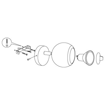 Eglo - LED Kohtvalgusti 1xGU10/3W LED