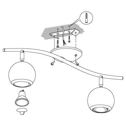 Eglo - LED Kohtvalgusti 2xGU10/3W LED