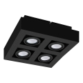 Eglo 31065 - LED suunatav laevalgusti MENDOZA 4xLED/4,7W/230V 3000K must