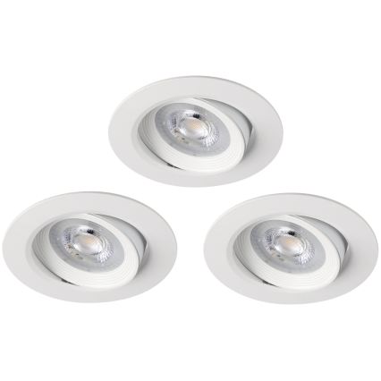 Eglo 31162 - Komplekt 3x LED hämardatav lae sisse paigaldatav valgusti SARTIANO LED/3,5W/230V IP23 valge