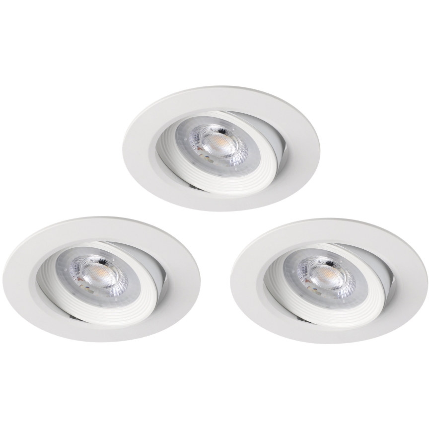 Eglo 31162 - Komplekt 3x LED hämardatav lae sisse paigaldatav valgusti SARTIANO LED/3,5W/230V IP23 valge