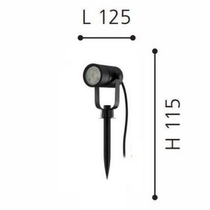 Eglo 31374 - LED RGBW Hämardatav väli lamp NEMA-Z 1xGU10/5W/230V 2700-6500K IP65 must