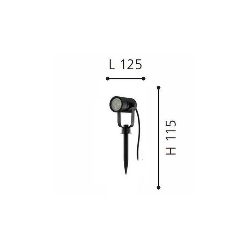 Eglo 31374 - LED RGBW Hämardatav väli lamp NEMA-Z 1xGU10/5W/230V 2700-6500K IP65 must