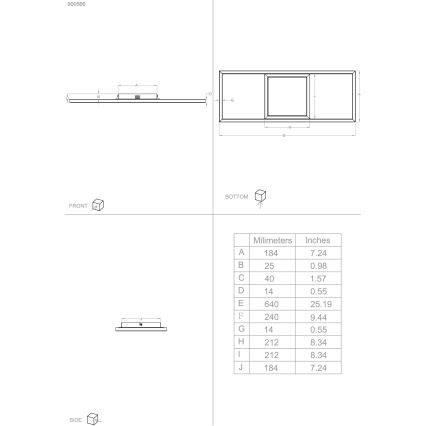 Eglo 31431 - LED RGB Hämardatav laevalgusti CALAGRANO-Z LED/21W/230V 3000-6500K must