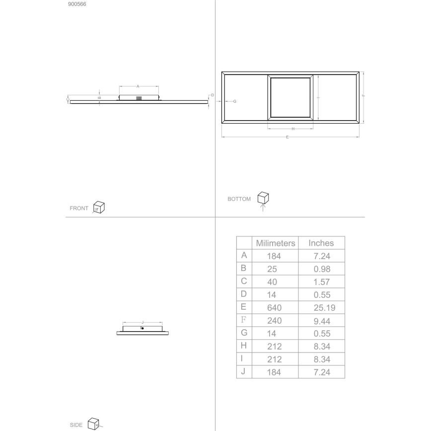 Eglo 31431 - LED RGB Hämardatav laevalgusti CALAGRANO-Z LED/21W/230V 3000-6500K must