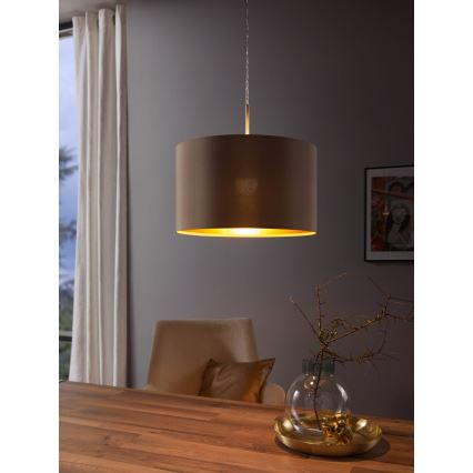 Eglo - Lühter 1xE27/60W/230V taupe