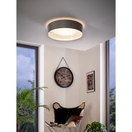 Eglo 31623 - LED laelamp MASERLO LED/16W/230V 3000K ø 40,5 cm hall/hõbedane