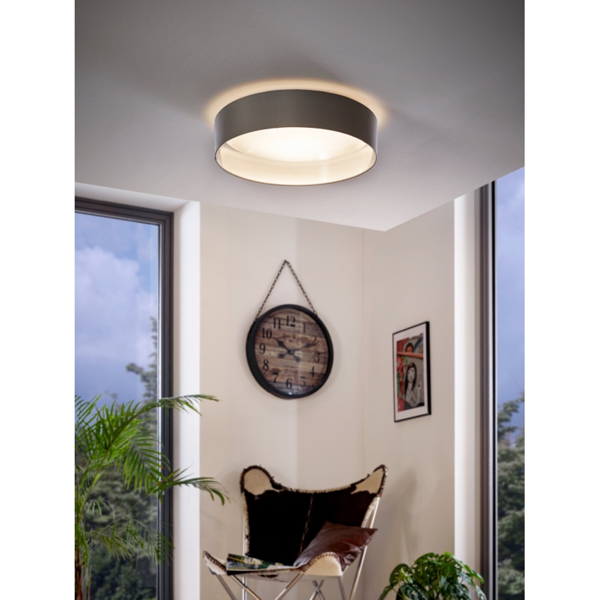 Eglo 31623 - LED laelamp MASERLO LED/16W/230V 3000K ø 40,5 cm hall/hõbedane