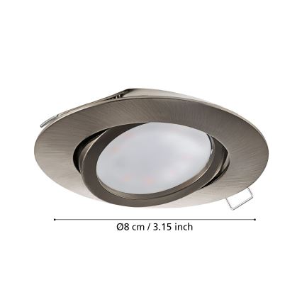 Eglo - KOMPLEKT 3x LED Süvistatav valgusti TEDO 3xGU10-LED/5W/230V