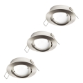 Eglo 31692 - KOMPLEKT 3x LED sisseehitatud laevalgustit TEDO 1xGU10/5W/230V