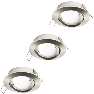 Eglo 31692 - KOMPLEKT 3x LED sisseehitatud laevalgustit TEDO 1xGU10/5W/230V