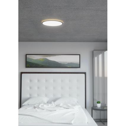 Eglo 31704 - LED RGBW hämardatav laevalgusti ROVITO-Z 1xLED/16,5W/230V 2700-6500K läbimõõt 42 cm must + kaugjuhtimispult