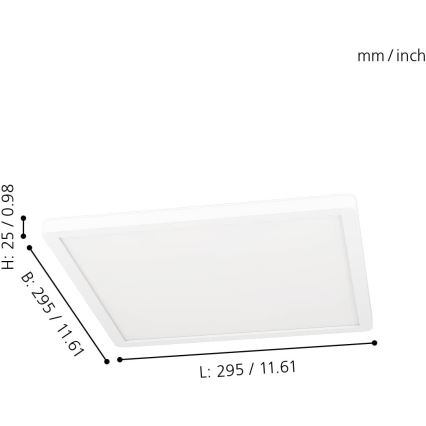 Eglo 31706 - LED RGB Hämardatav laevalgusti ROVITO-Z LED/14,6W/230V 2700-6500K must