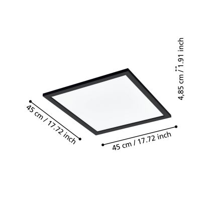 Eglo 31724 - LED Hämardatav laevalgusti SALOBRENA-Z LED/21,5W/230V 2700-6500K must
