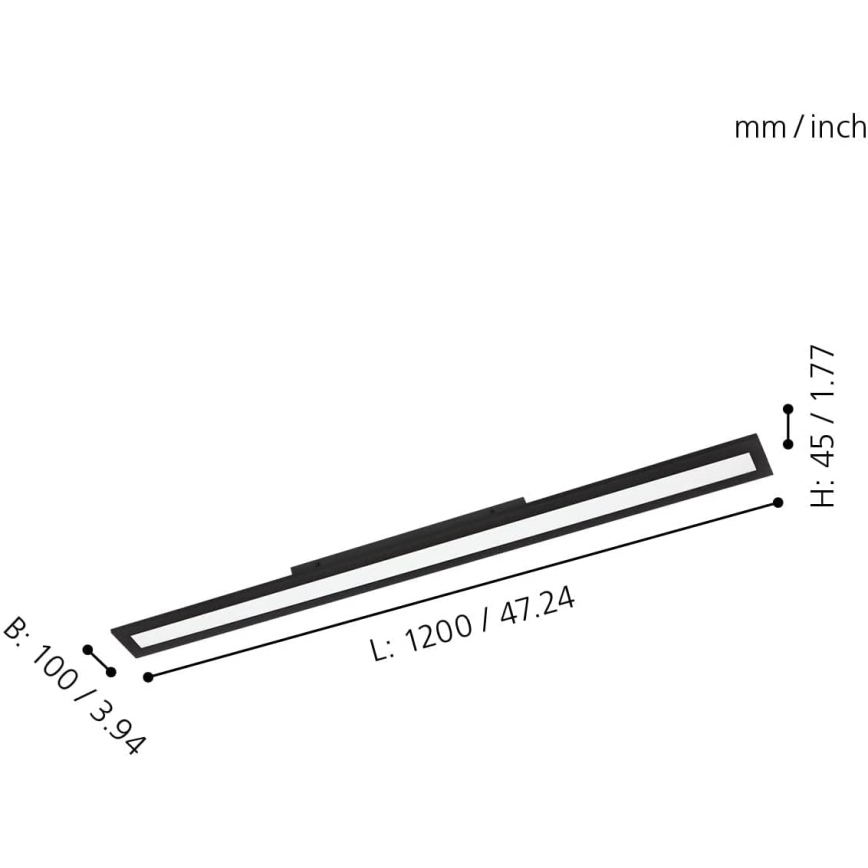 Eglo 31739 - LED Hämardatav laevalgusti SALOBRENA-Z LED/33,5W/230V 2700-6500K must