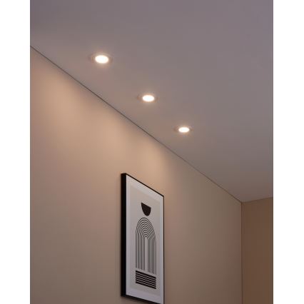 Eglo 31741 - Komplekt 3× hämardatavat LED-vannitoa laesse paigaldatavat valgustit FUEVA-Z LED/2,8W/230V 2700-6500K IP44 valge, läbimõõt 8,5 cm