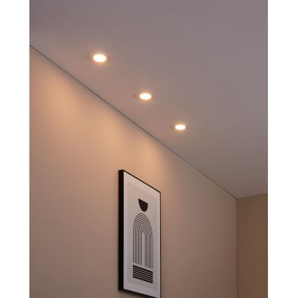 Eglo 31741 - Komplekt 3× hämardatavat LED-vannitoa laesse paigaldatavat valgustit FUEVA-Z LED/2,8W/230V 2700-6500K IP44 valge, läbimõõt 8,5 cm