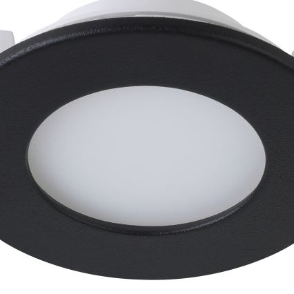 Eglo 31743 - KOMPLEKT 3x LED hämardatav vannitoa lae sisse paigaldatav valgusti FUEVA-Z LED/2,8W/230V 2700-6500 IP44 must Ø 8,5 cm