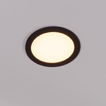 Eglo 31744 - hämardatav vannitoa lae sisse paigaldatav LED-valgusti FUEVA-Z LED/10,5W/230V 2700-6500K IP44 must, läbimõõt 16,5 cm