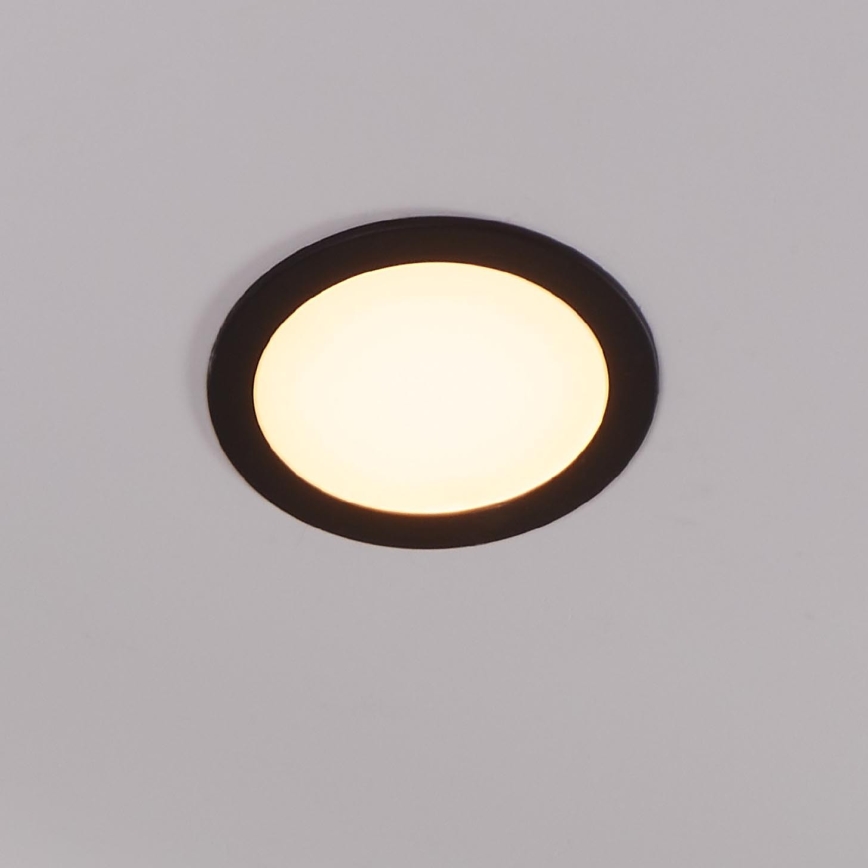 Eglo 31744 - LED Hämardatav süvistatav valgusti vannituppa FUEVA-Z LED/10,5W/230V 2700-6500K IP44 must