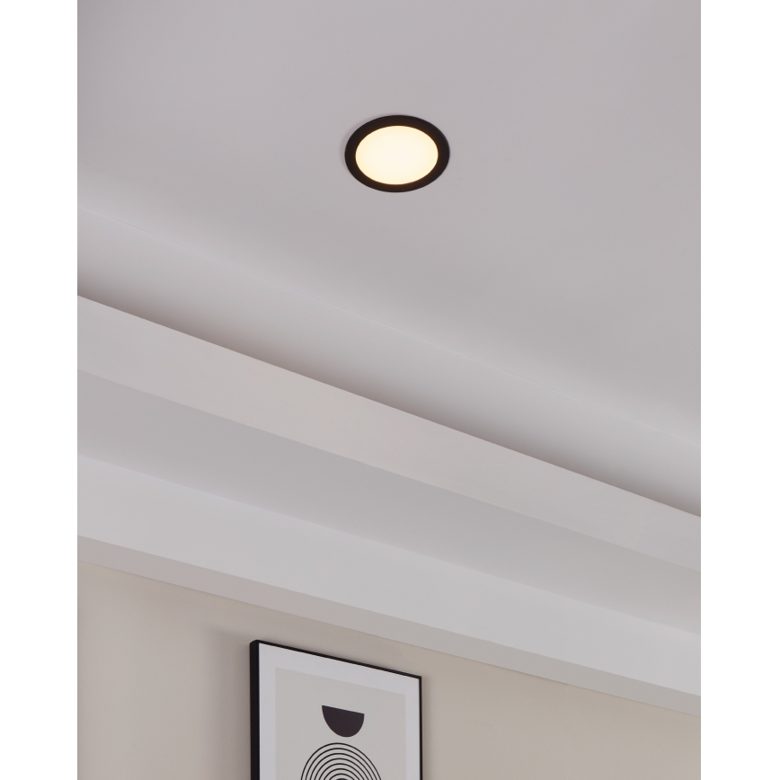 Eglo 31744 - LED Hämardatav süvistatav valgusti vannituppa FUEVA-Z LED/10,5W/230V 2700-6500K IP44 must