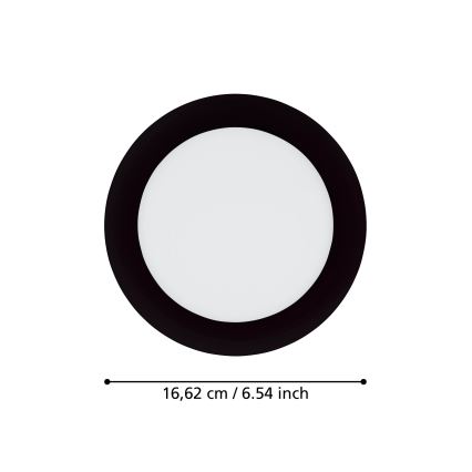 Eglo 31744 - LED Hämardatav süvistatav valgusti vannituppa FUEVA-Z LED/10,5W/230V 2700-6500K IP44 must