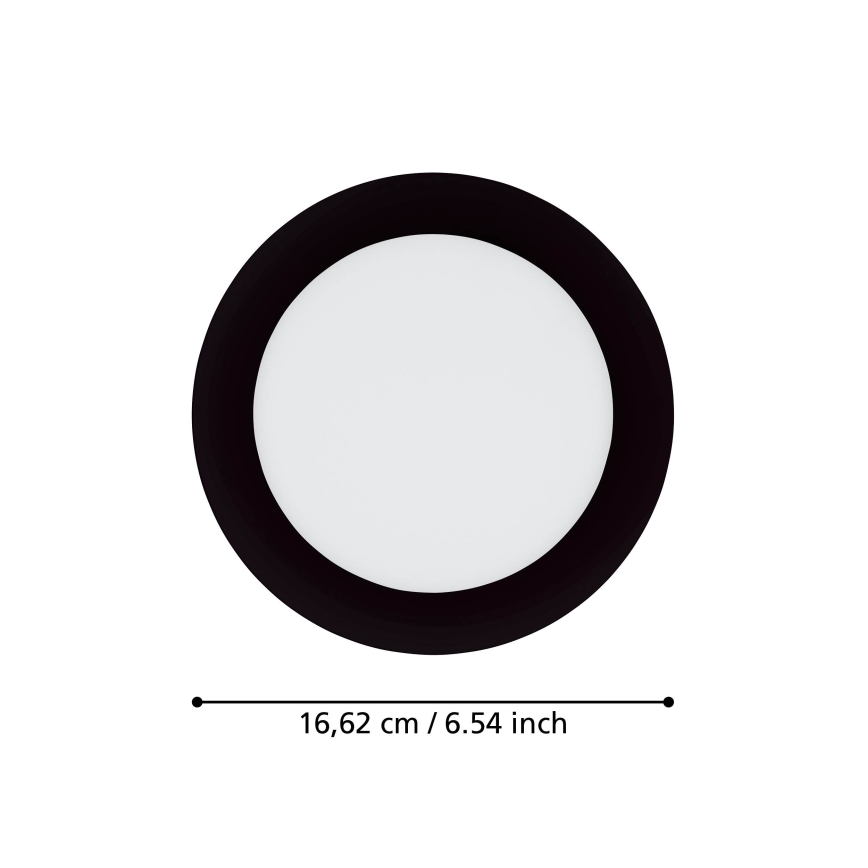 Eglo 31744 - LED Hämardatav süvistatav valgusti vannituppa FUEVA-Z LED/10,5W/230V 2700-6500K IP44 must