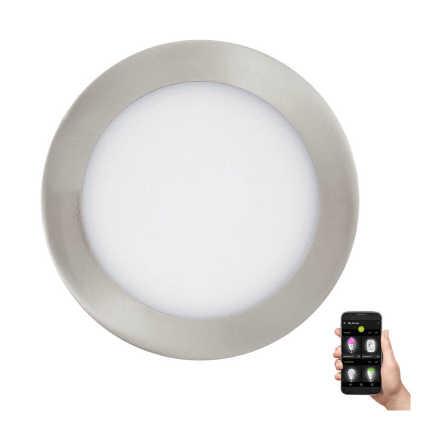 Eglo 31746 - LED hämardatav vannitoa lae sissepaigaldatav valgusti FUEVA-Z LED/10,5W/230V 2700-6500K IP44 kroom läbimõõt 16,5 cm