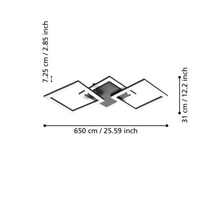 Eglo 31775 - LED Hämardatav laevalgusti PARANDAY-Z LED/32,4W/230V 3000-6500K must