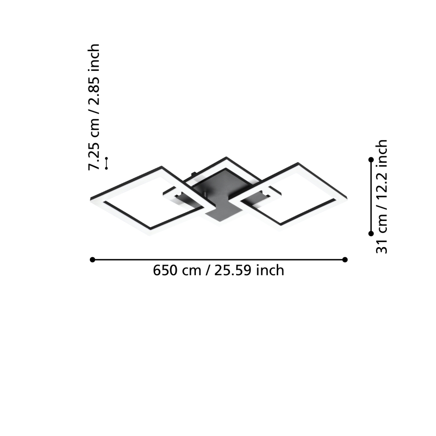 Eglo 31775 - LED Hämardatav laevalgusti PARANDAY-Z LED/32,4W/230V 3000-6500K must